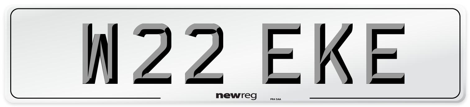 W22 EKE Number Plate from New Reg